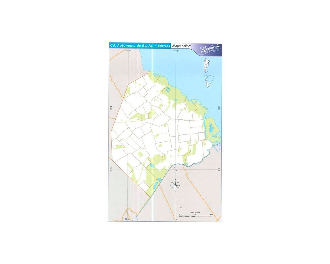 MAPAS RIVADAVIA CARTA BLOCK CDAD AUTO.BS AS POL