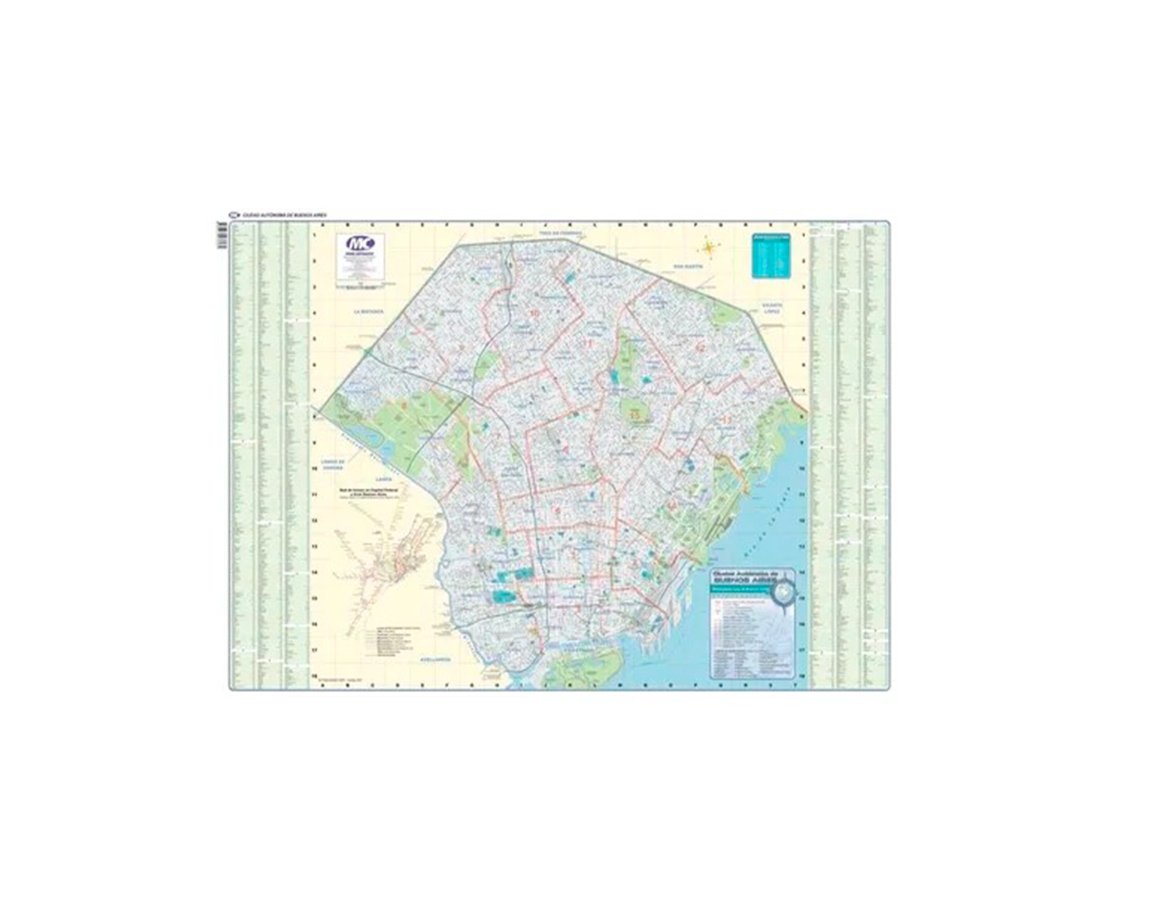 MAPAS PIZARRA MC 90x130 CABA (CAP FED) (3812)