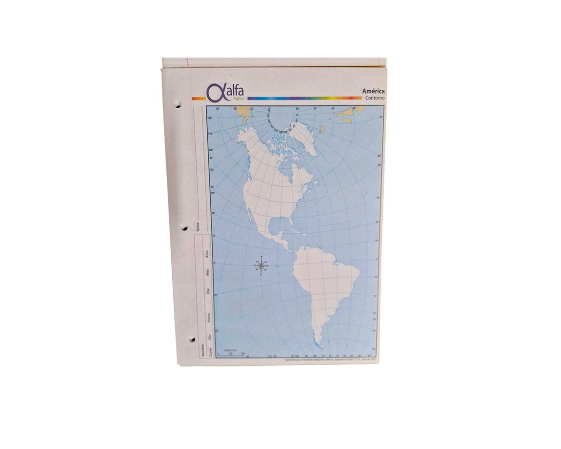 MAPAS ALFA Nro 3 CONTORNO AMERICA