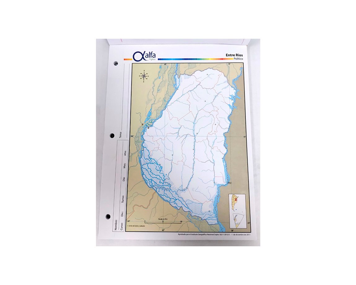 MAPAS ALFA Nro 3 POLITICO ENTRE RIOS
