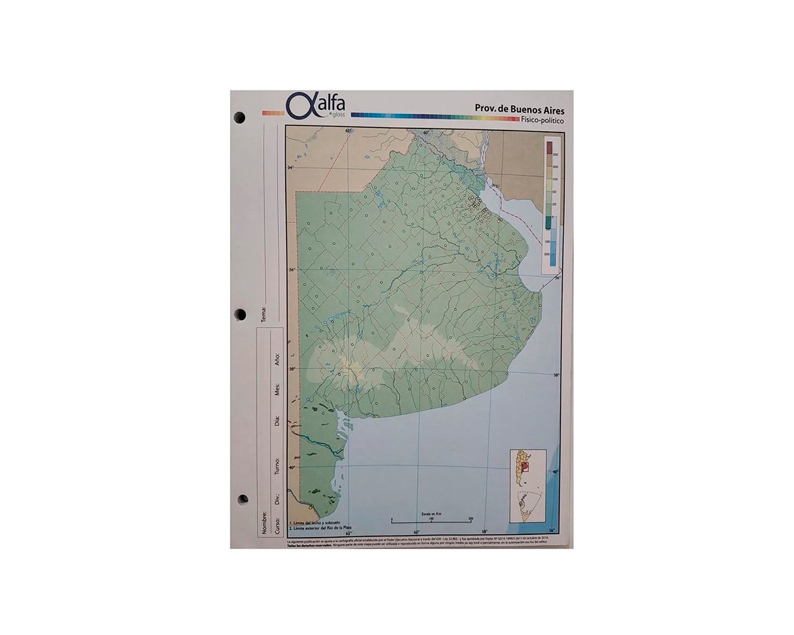 MAPAS ALFA Nro 3 POLITICO BUENOS AIRES