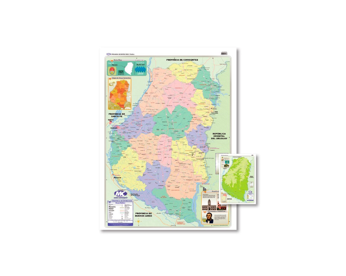 MAPAS PIZARRA MC 72x102 ENTRE RIOS DOBLE FAZ