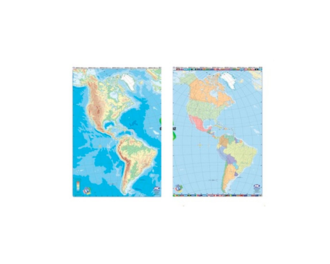 MAPAS PIZARRA MC 90x130 AMERICA CENTRAL F/P DOBLE FAZ