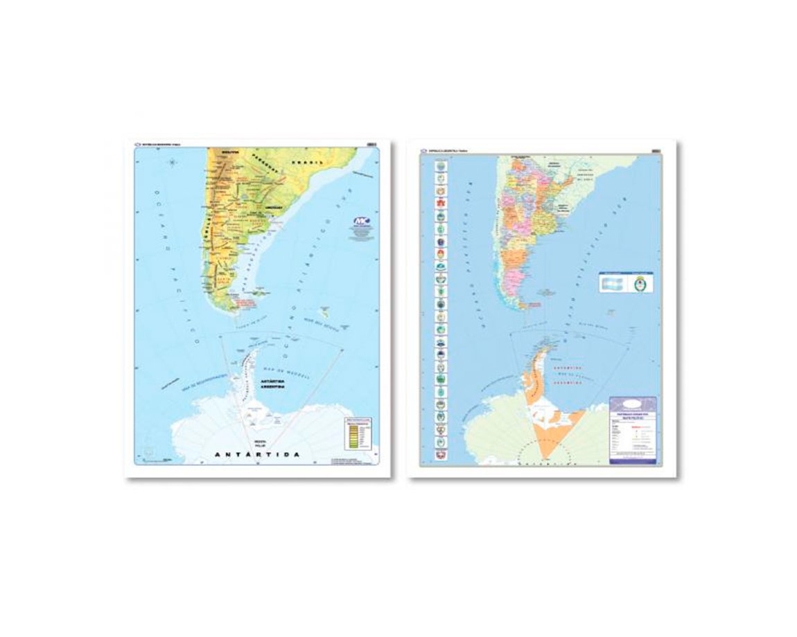 MAPAS PIZARRA MC 90x130 ARG BICONTINENTAL DOBLE FAZ