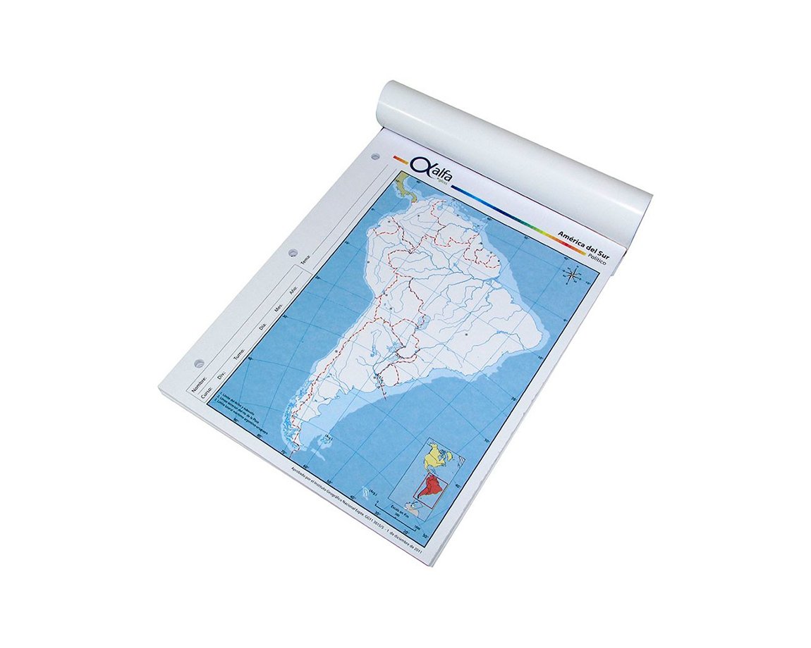 MAPAS ALFA Nro 3 POLITICO AMERICA DEL SUR