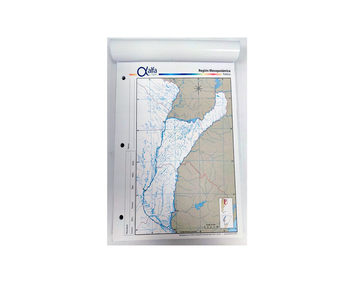 MAPAS ALFA Nro 3 POLITICO REGION MESOPOTAMICA