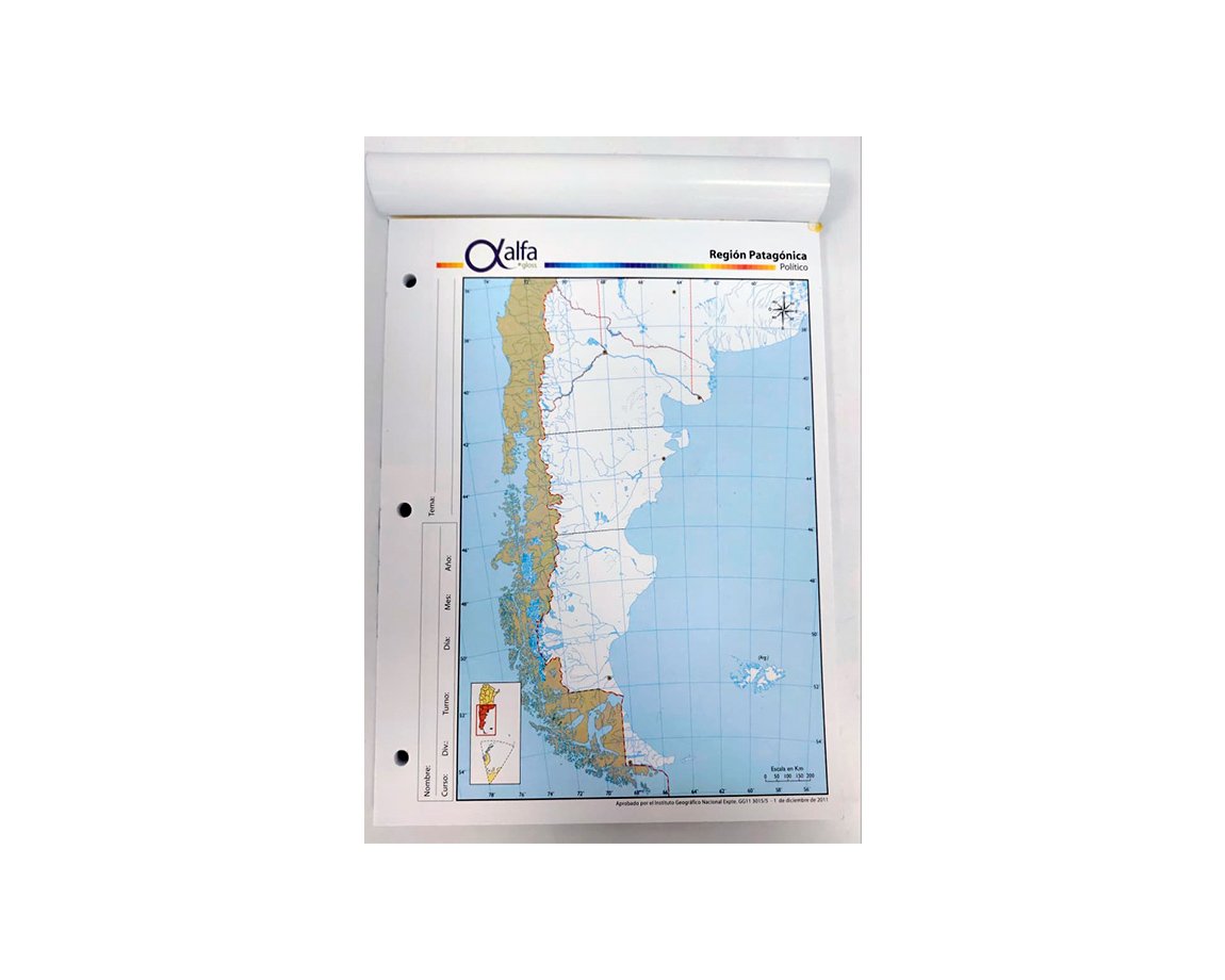 MAPAS ALFA Nro 3 POLITICO REGION PATAGONICA