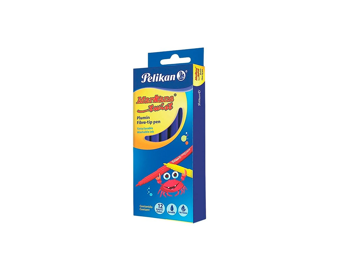 MARCADOR PELIKAN MARKANA TWIST x12 U. AZUL