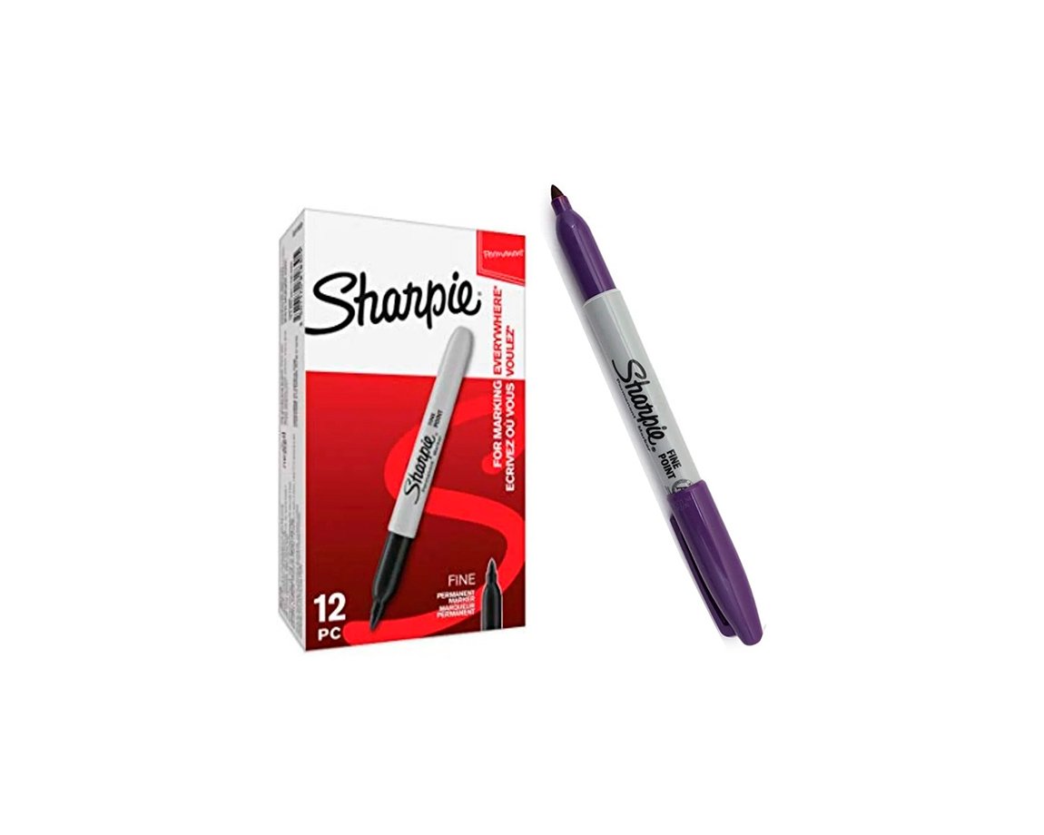 MARCADOR SHARPIE FINO x 6 U. MORADO PUNTA FINA