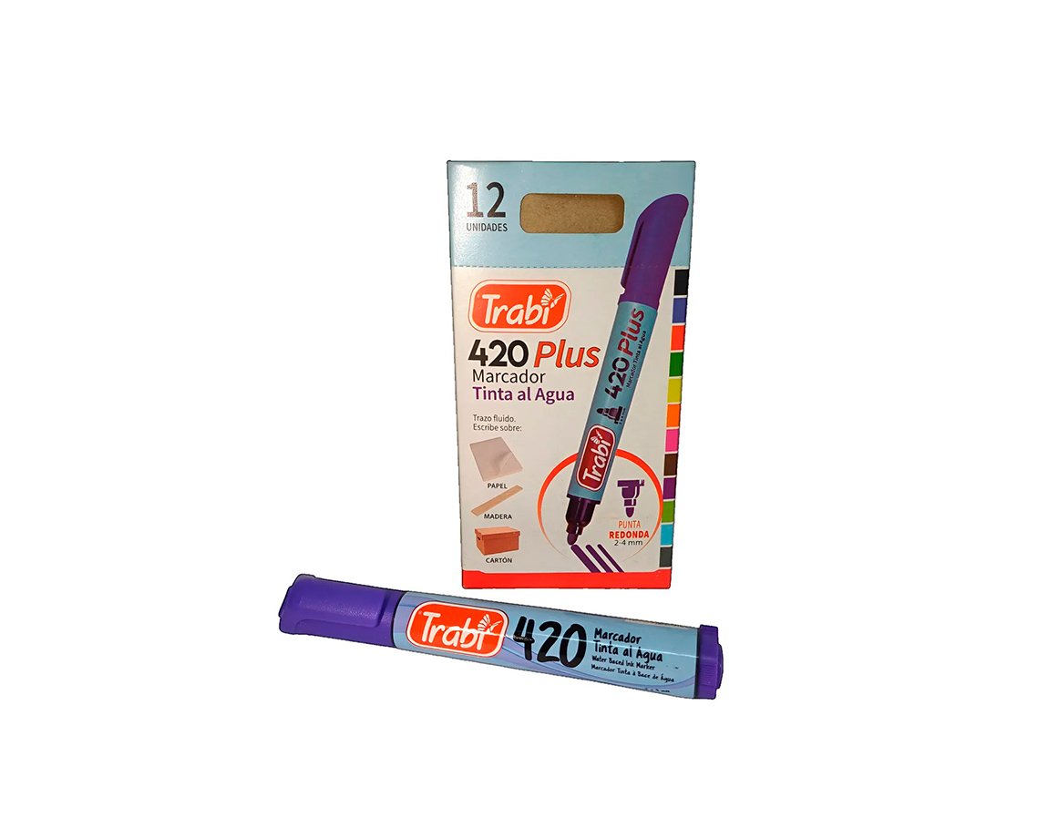 MARCADOR TRABI 420 VIOLETA AL AGUA P/RED
