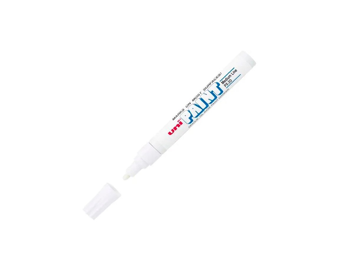 MARCADOR UNI PAINT PX-20 FINO/MEDIO BLANCO