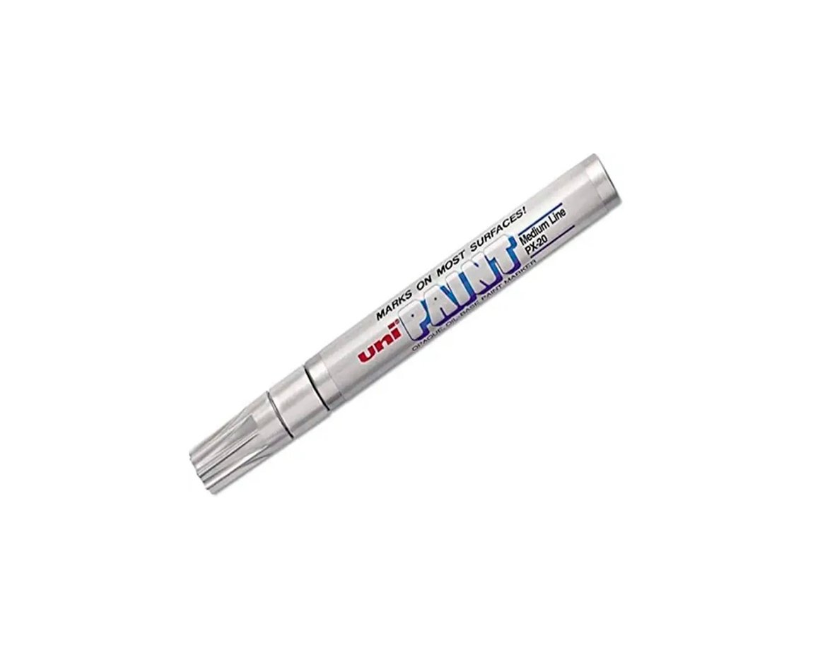 MARCADOR UNI PAINT PX-20 FINO/MEDIO PLATA