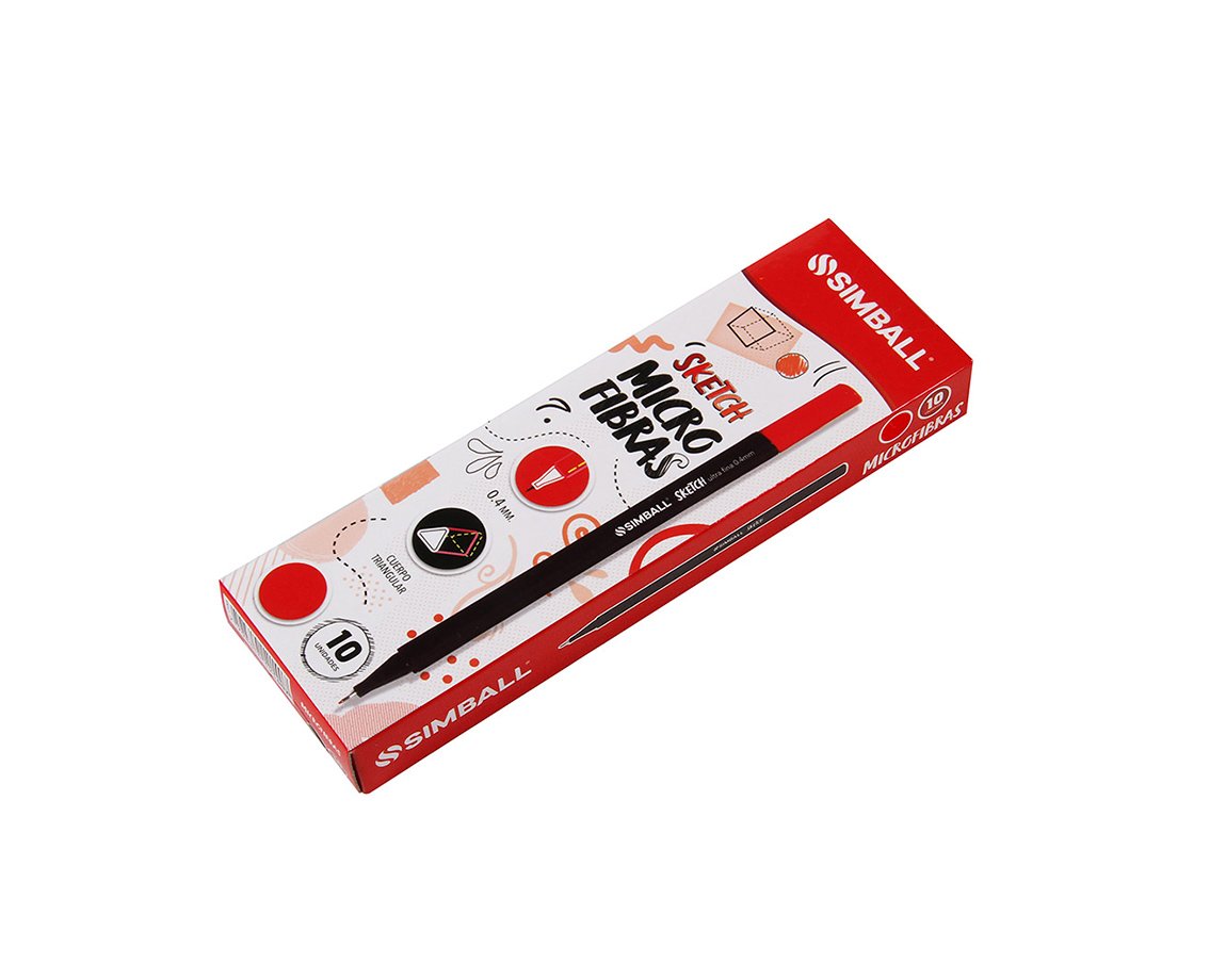 MICROFIBRA SIMBALL SKETCH x 10 U. ROJO