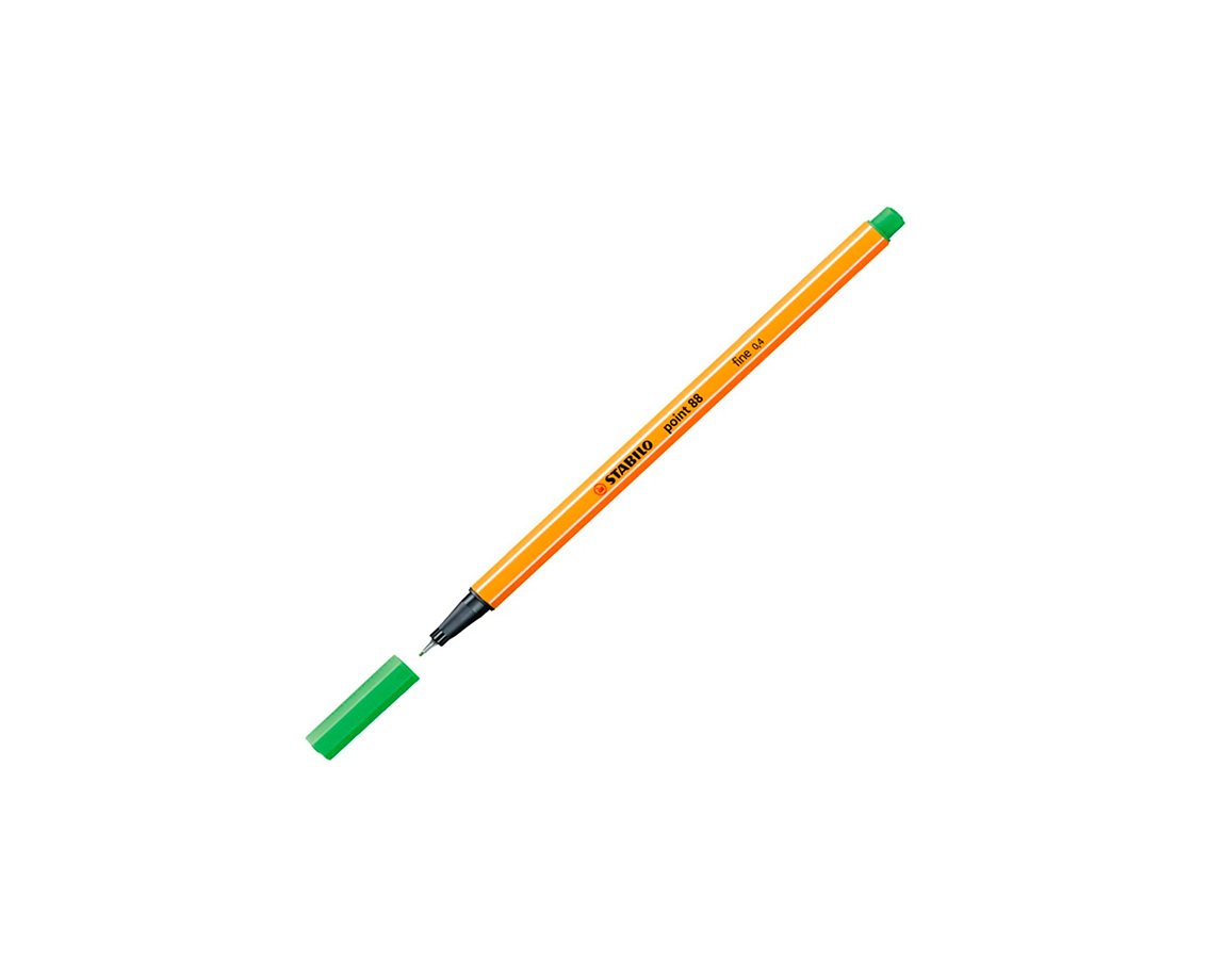 MICROFIBRA STABILO POINT 88/43 xUND VERDE HOJA