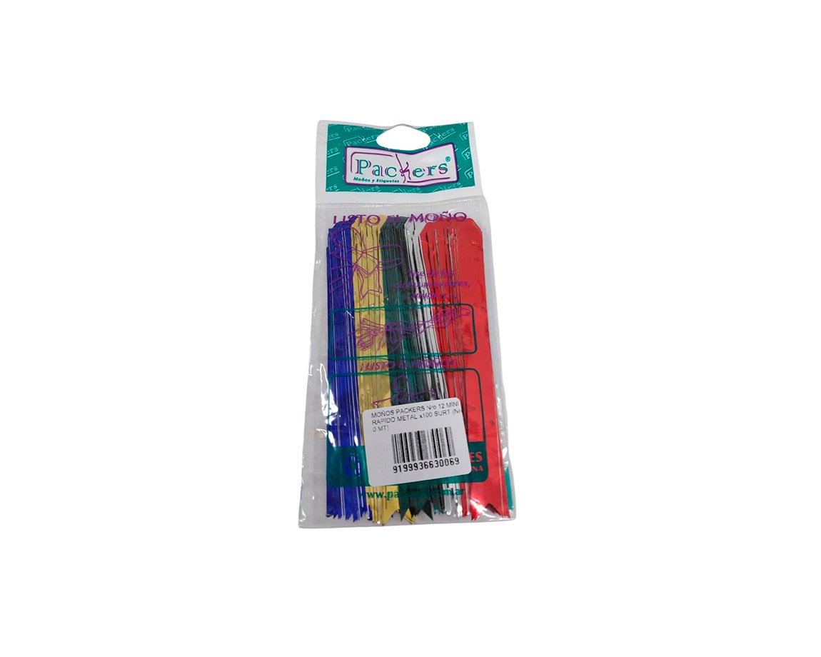 MOÑOS PACKERS Nro 12 MINI RAPIDO METAL x100 SURT (Nro 0 MT)