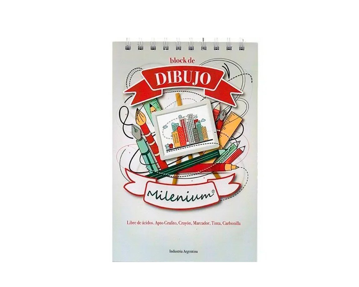 PAPEL DIBUJO MILENIUM 2601 29x42 A3 180 GS x10 HJS.