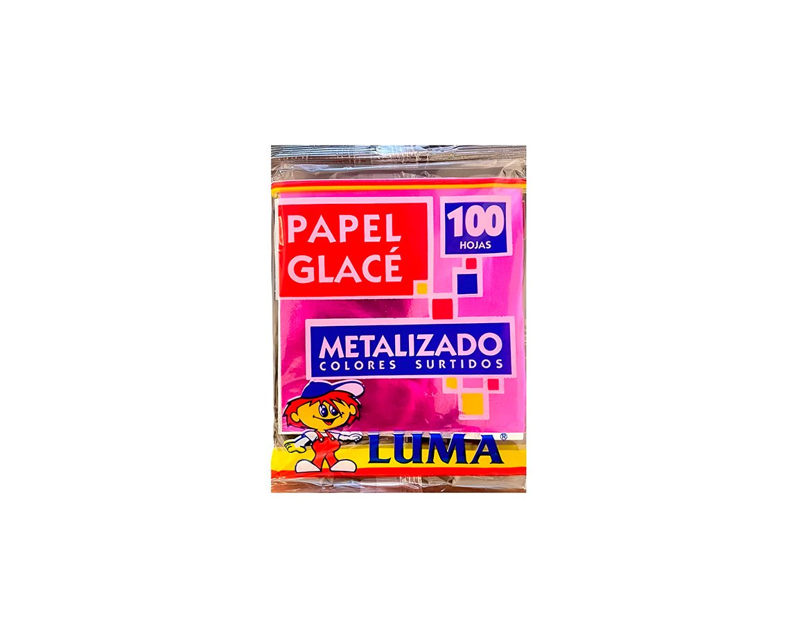 PAPEL GLACE METAL 10x10 TACO x100 UNID.