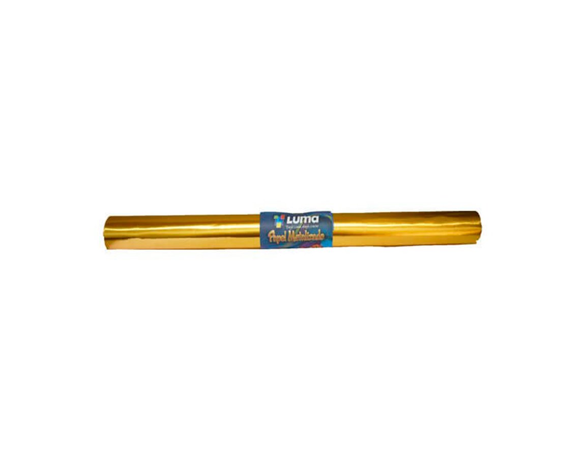 PAPEL GLACE ROLLO 5 MTSx40 CM. METAL ORO