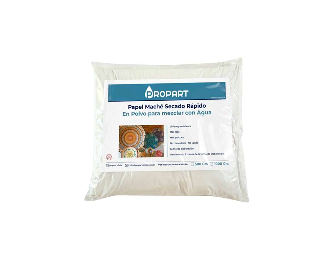 PAPEL MACHE PROPART POLVO x  500 GS