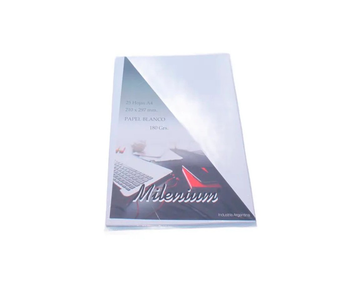 PAPEL MILENIUM ILUSTRACION 2180 BLANCO 180 GS A4 x25 H