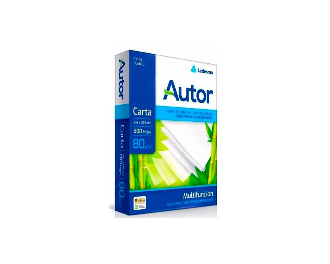 PAPEL RESMA AUTOR CARTA 80 GRS unidad