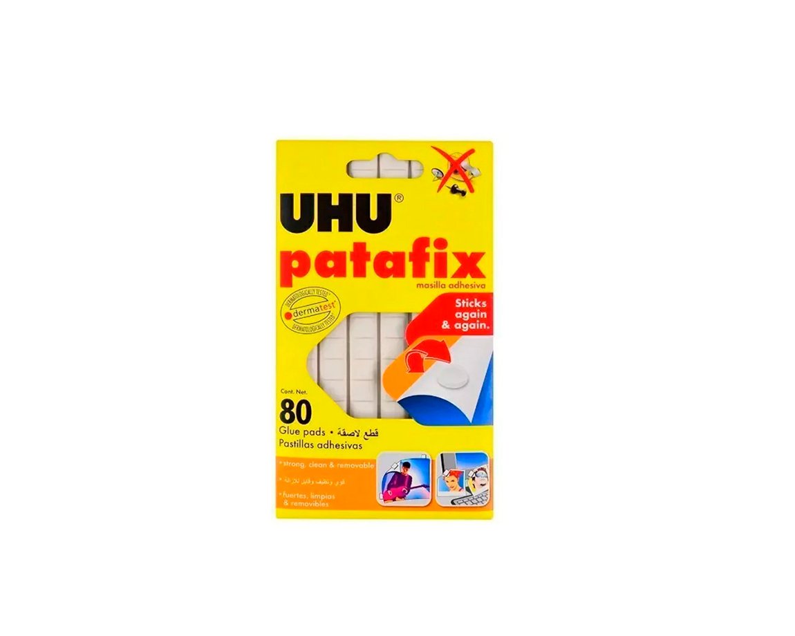 PEGAMENTOS UHU PATAFIX BLISTER x 80 PASTILLAS