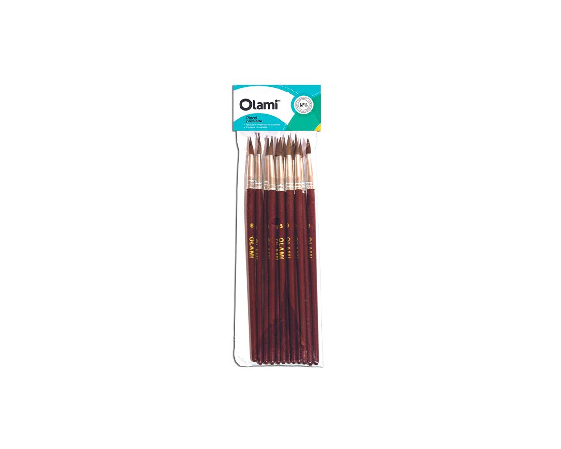 PINCEL OLAMI ESCOLAR Nº12 x 12 U. REDONDO PONY