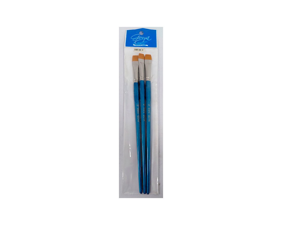PINCEL GOYA S-816FS N°12 CHATO x3 UNID