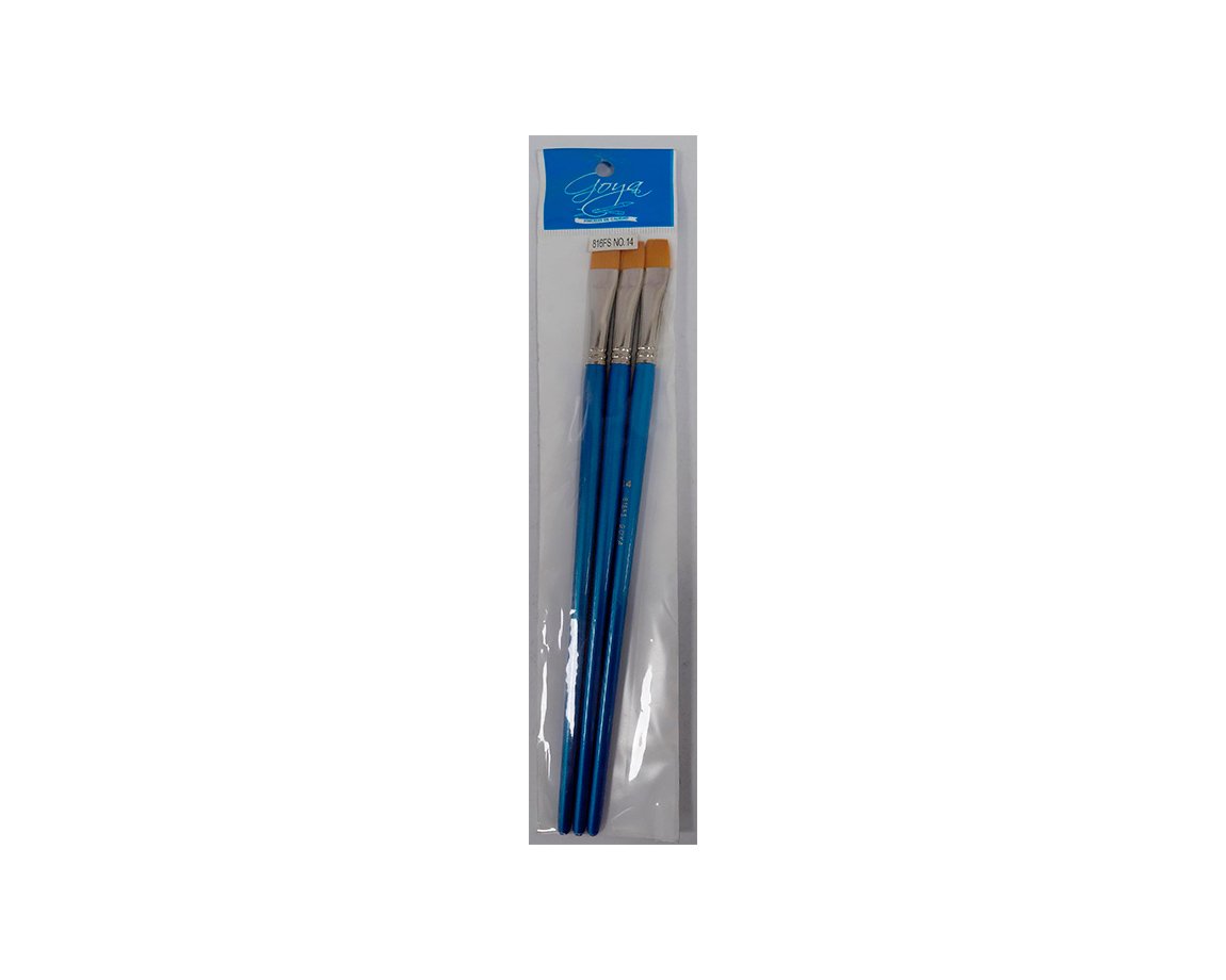 PINCEL GOYA S-816FS N°14 CHATO x3 UNID