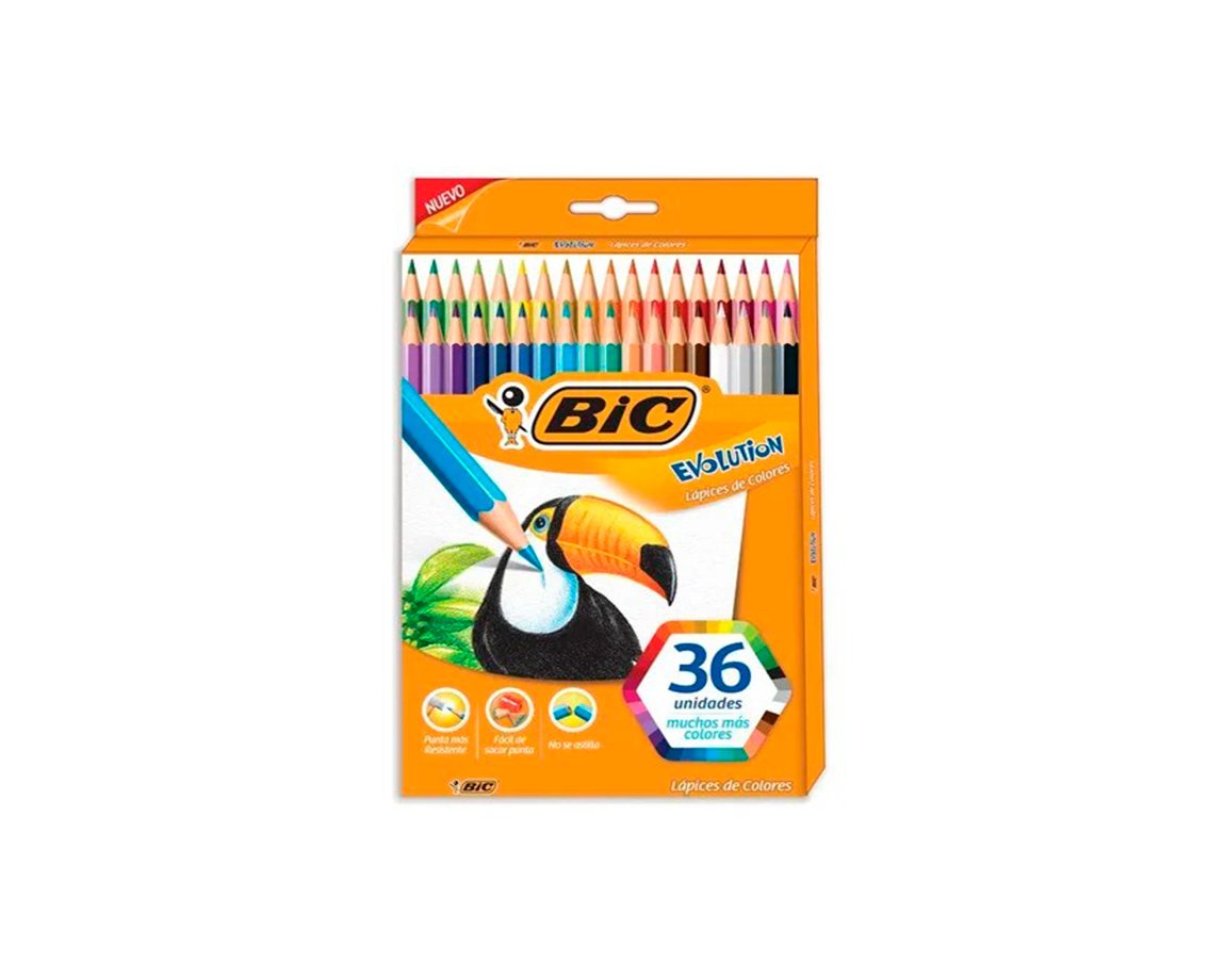 PINTURITAS BIC EVOLUTION x36 COL LARGOS
