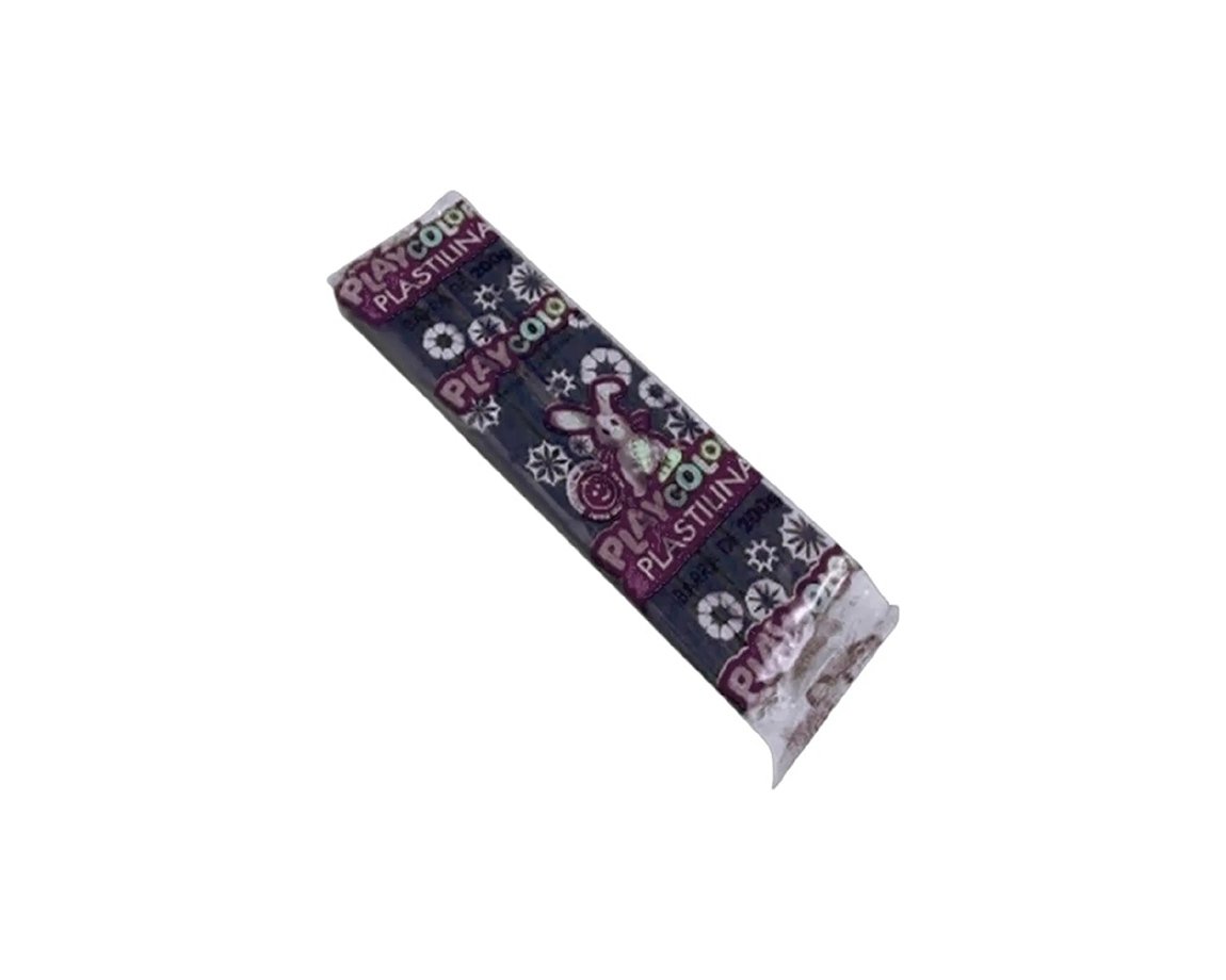 PLASTILINA PLAYCOLOR BARRA x 200 GS NEGRO