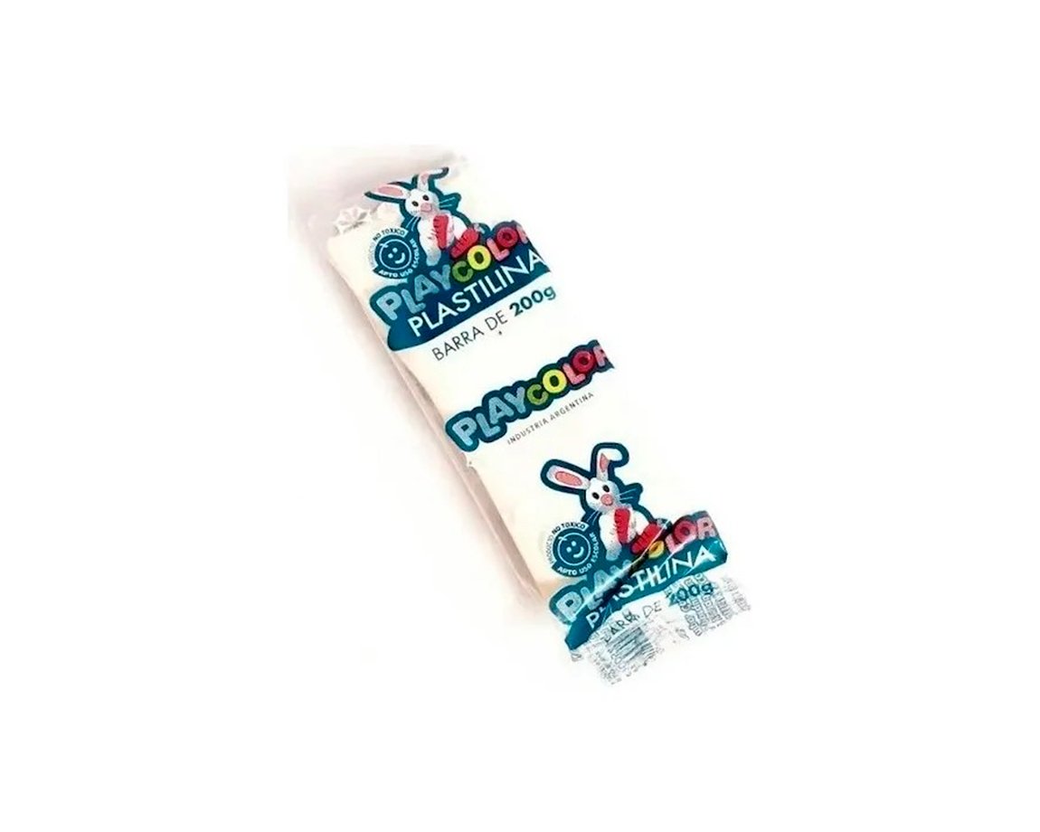 PLASTILINA PLAYCOLOR BARRA x 200 GS BLANCA