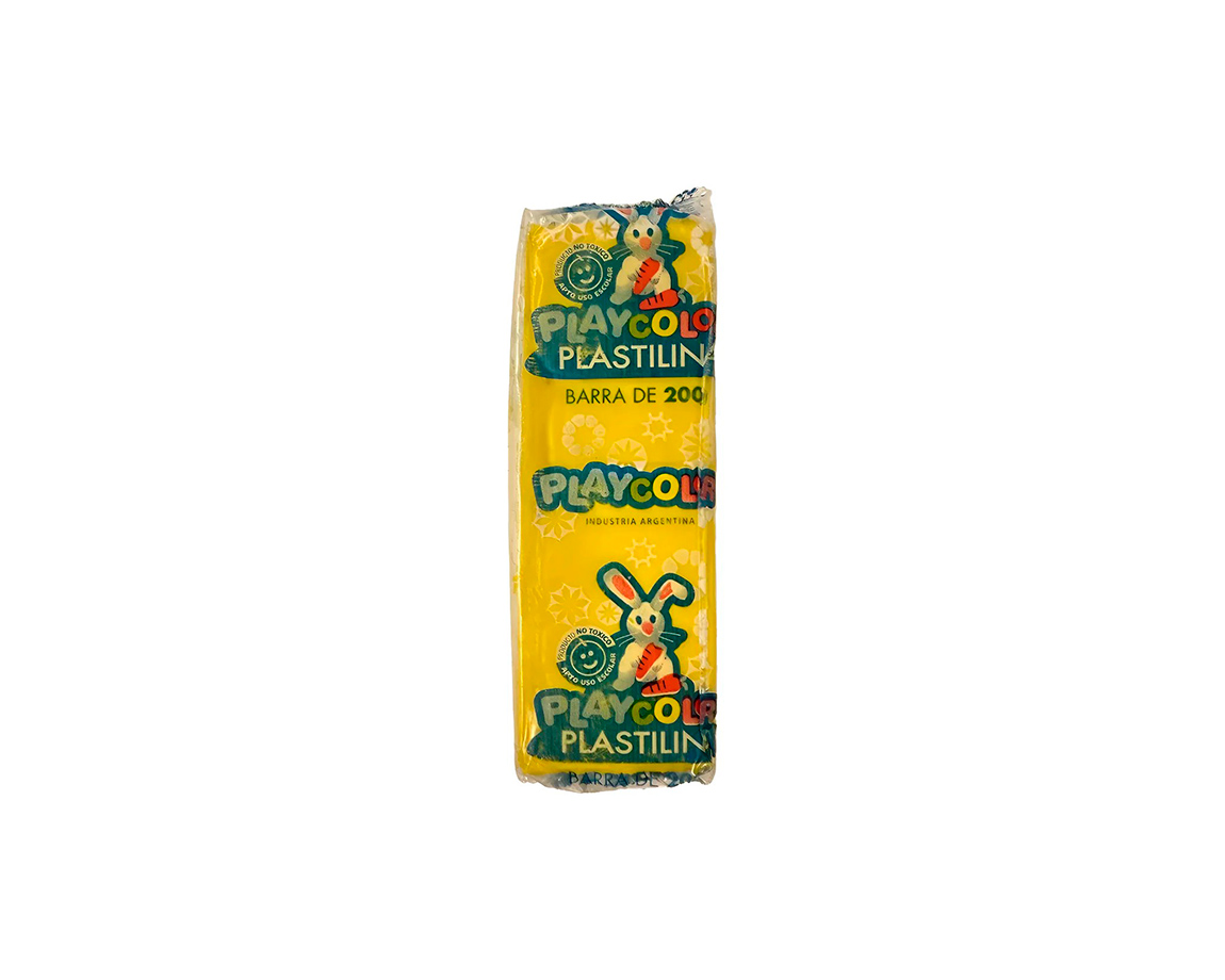PLASTILINA PLAYCOLOR BARRA x 200 GS AMARILLA