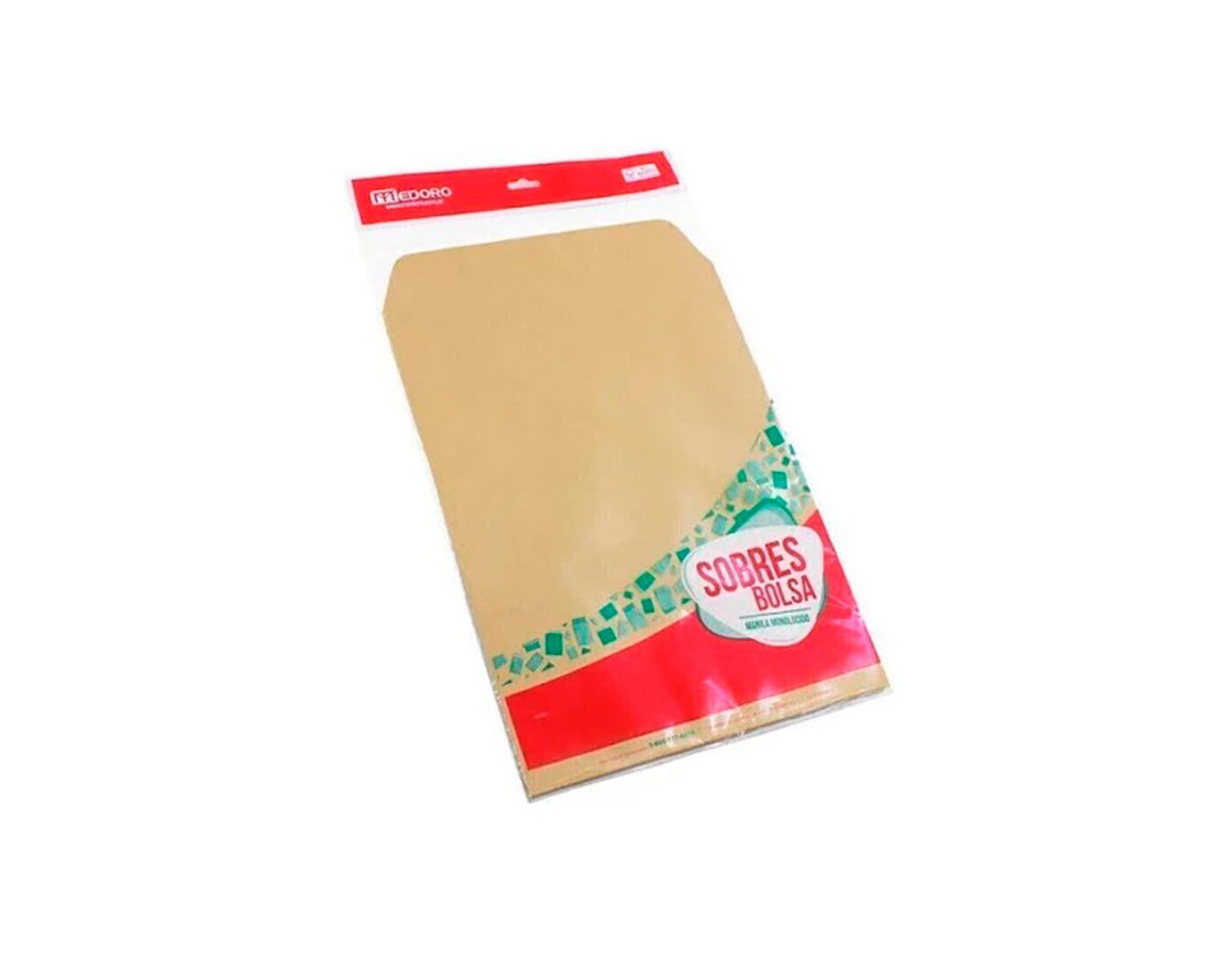 SOBRE MEDORO MANILA BOLSA X 100 (12.5 X 19 )(2621]