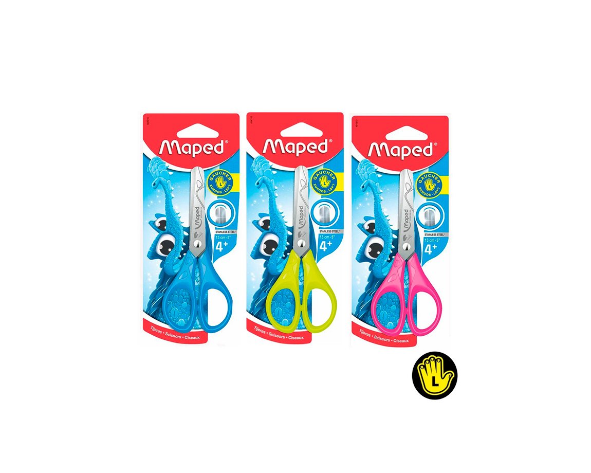 TIJERA MAPED 13 CM ESSENTIALS 464310 ZURDOS PULSE BLISTER