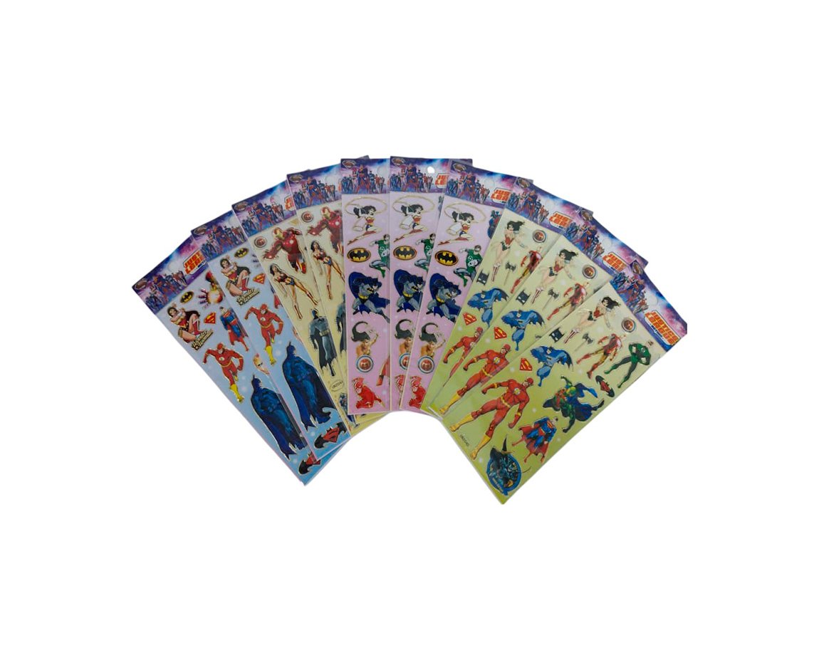 STICKERS LIGA DE LA JUSTICIAx 10 U.