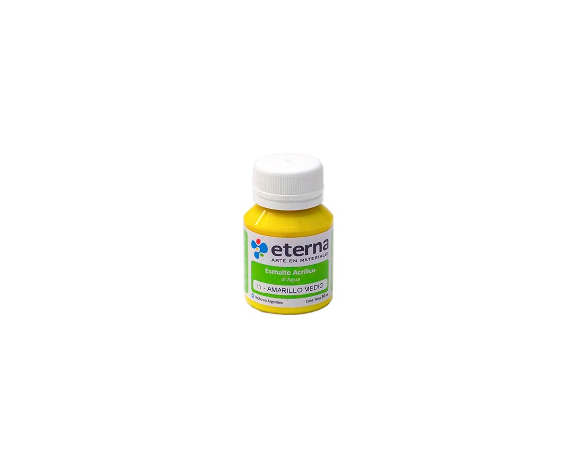 ESMALTE ETERNA AL AGUA x 37ML 011 AMARILLO MEDIO