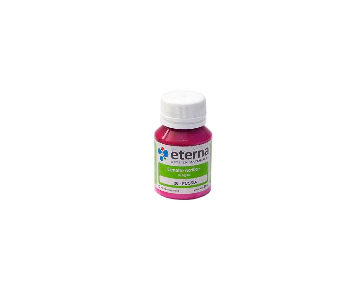 ESMALTE ETERNA AL AGUA x 37ML 026 FUCSIA