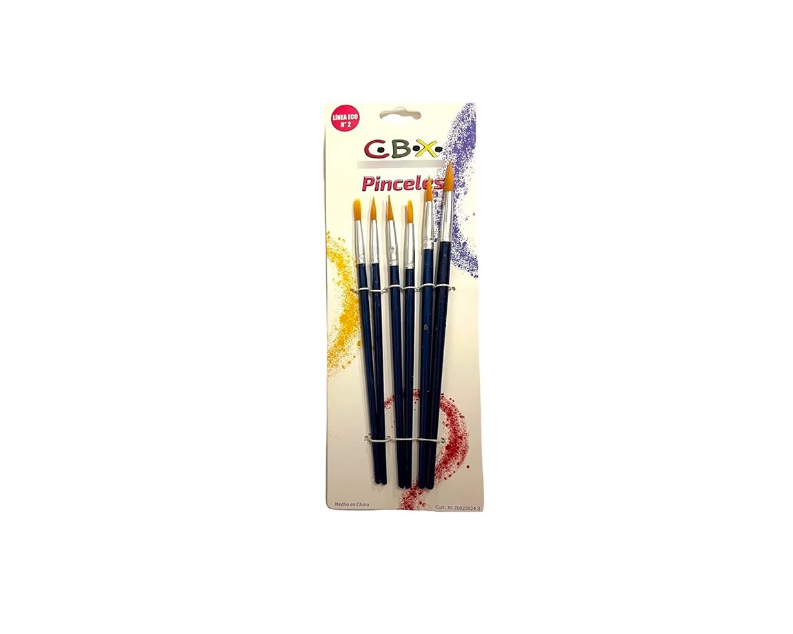 PINCEL CBX LINEA ECO P. REDONDA Nro 2 SET x 6 U.