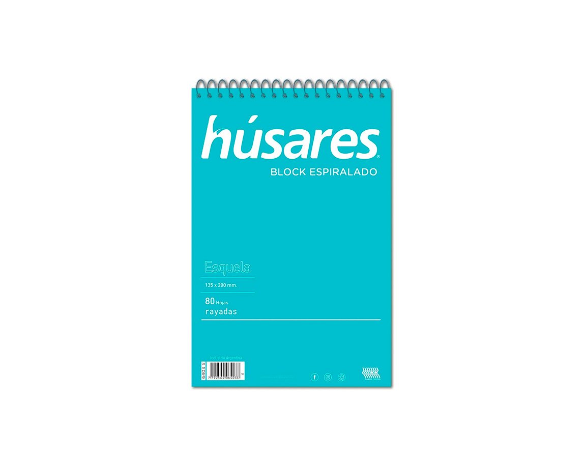 BLOCK HUSARES 6403 ESP ESQUELA = X 80 HOJAS
