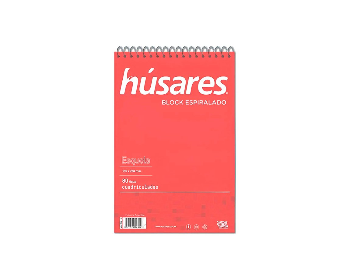 BLOCK HUSARES 6404 ESP ESQUELA # X 80 HOJAS