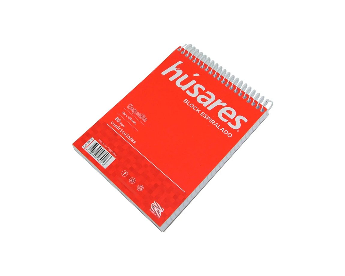 BLOCK HUSARES 6407 ESP ESQUELITA # X 80 HOJAS