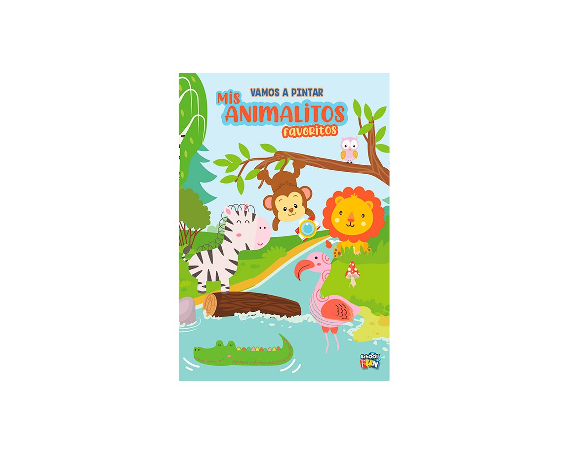 LIBROS SCHOOL FUN PLOW LIST-222 VAMOS A PINTAR MIS ANIMALITOS FAVORITOS