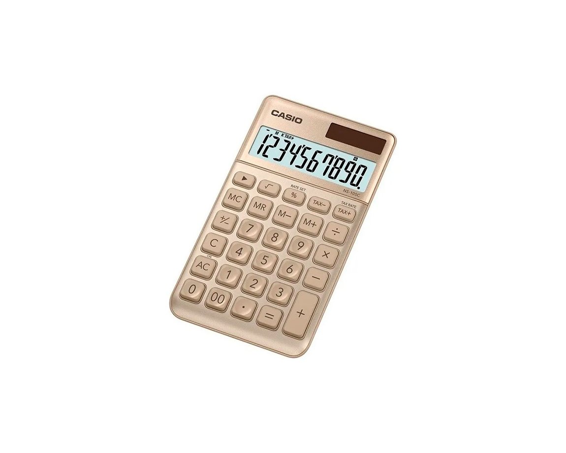 CALCULADORAS CASIO NS-10SC-GY 10 DIG. DORADA