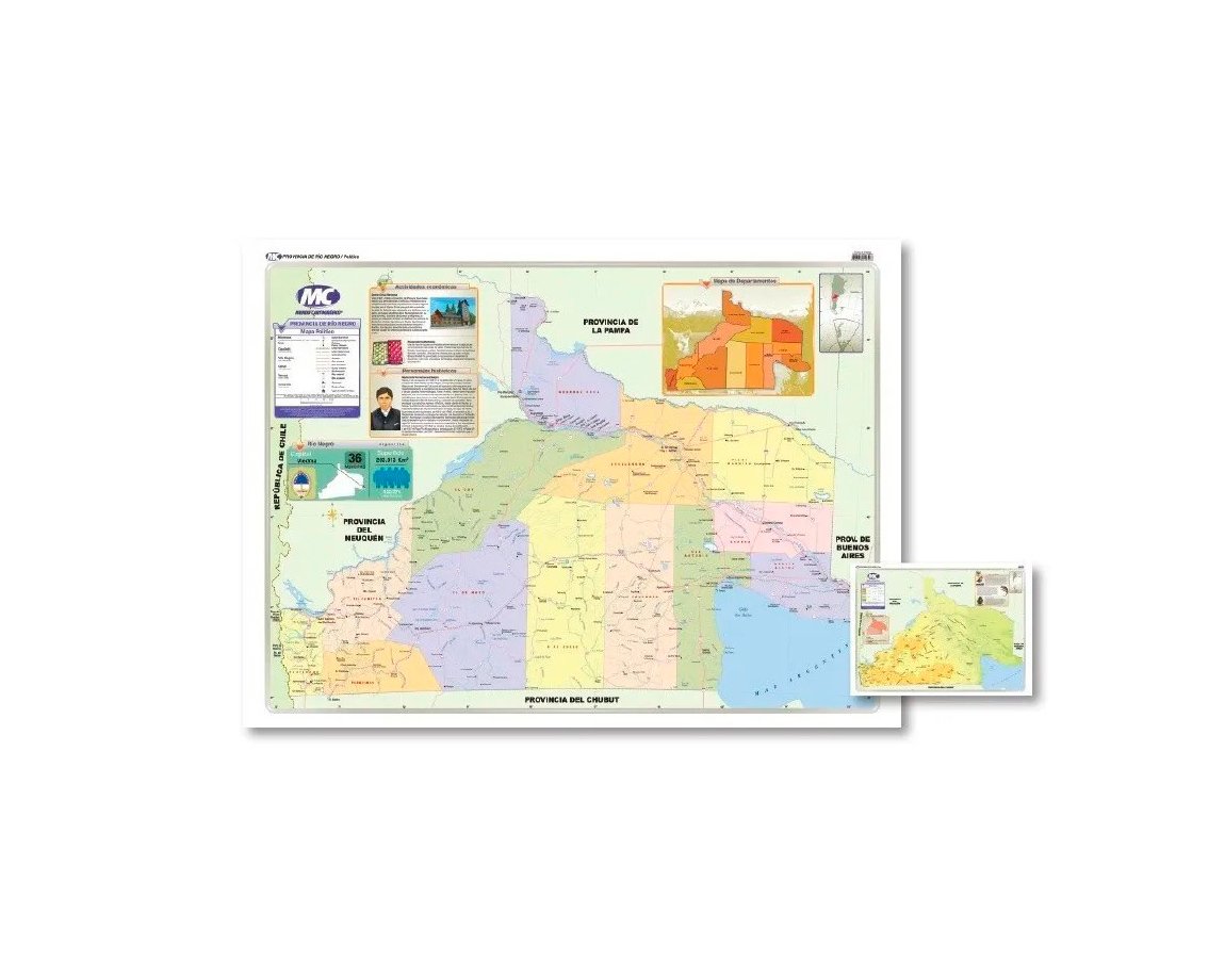 MAPAS PIZARRA MC 72x102 RIO NEGRO DOBLE FAZ