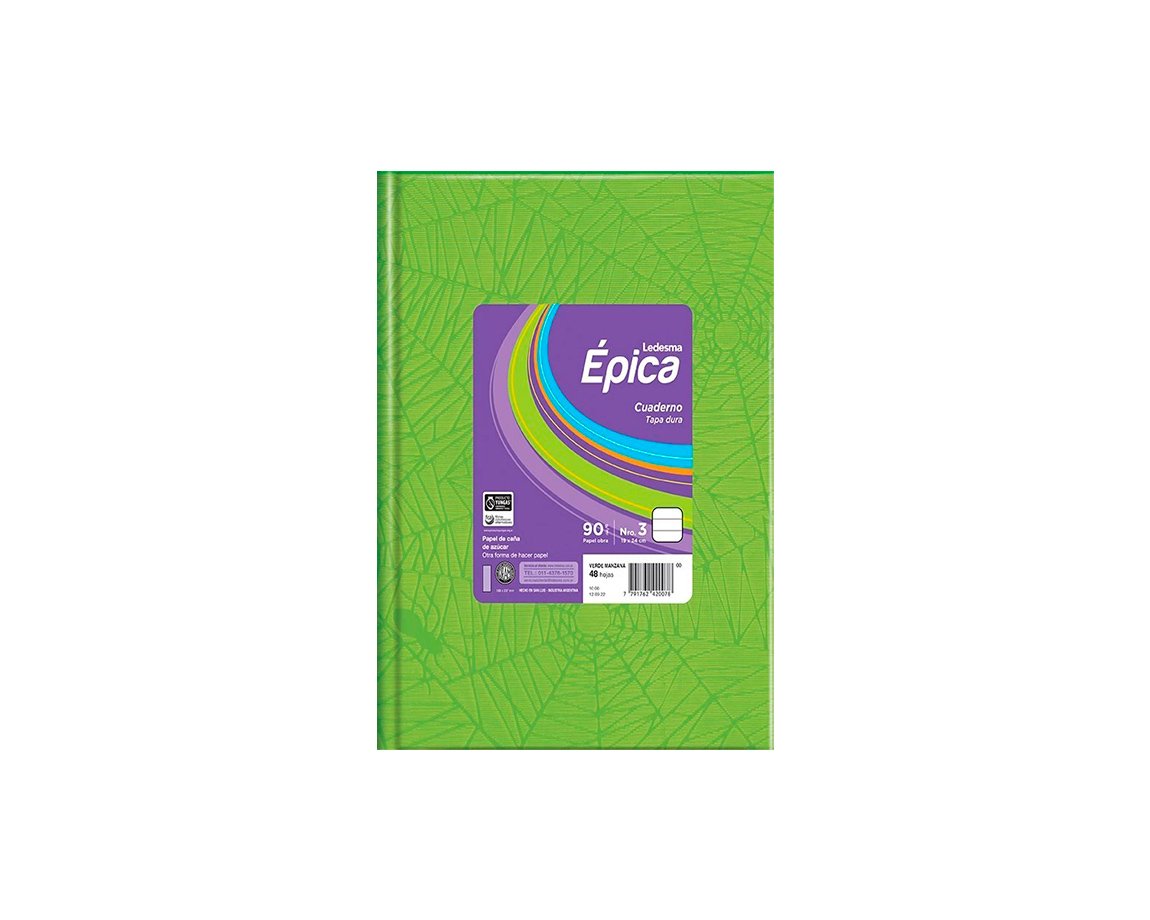 CUADERNO EPICA Nº3 ARAÑA 48 H = VERDE MANZANA