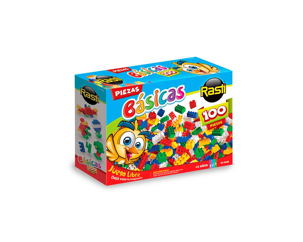 JUGUETE RASTI 01-1008 RASTI KIT 100 PIEZAS BASICA