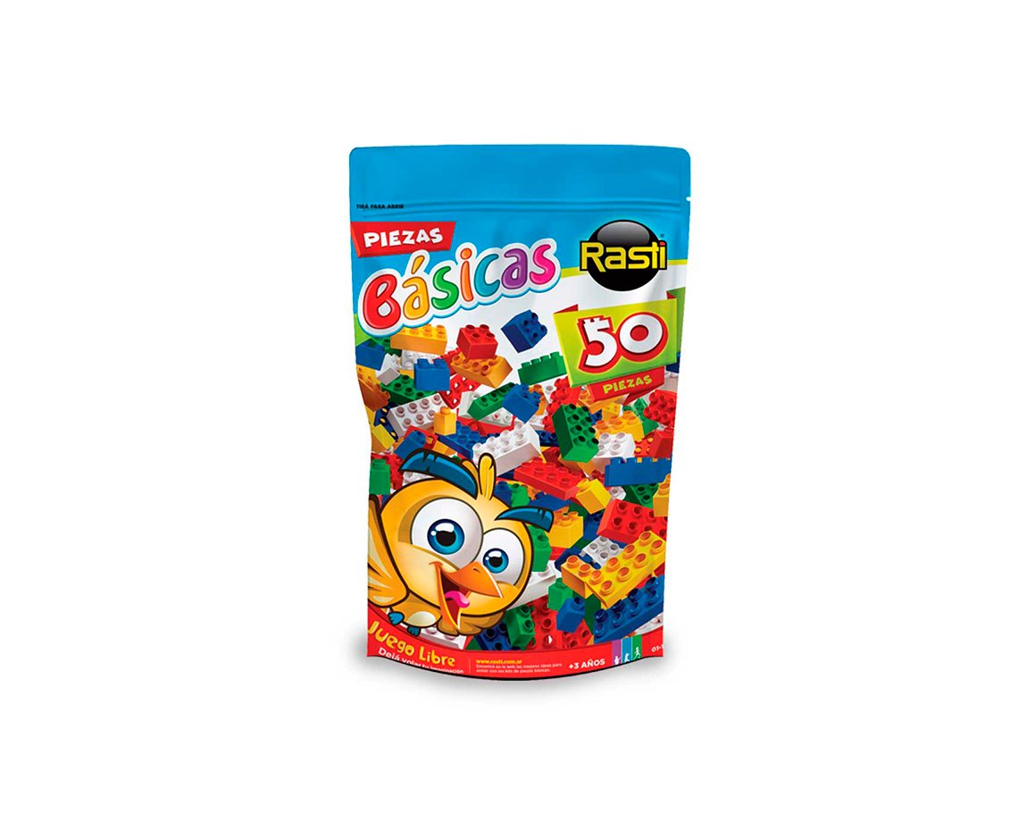JUGUETE RASTI 01-1024 RASTI PIEZAS BASICAS 50P