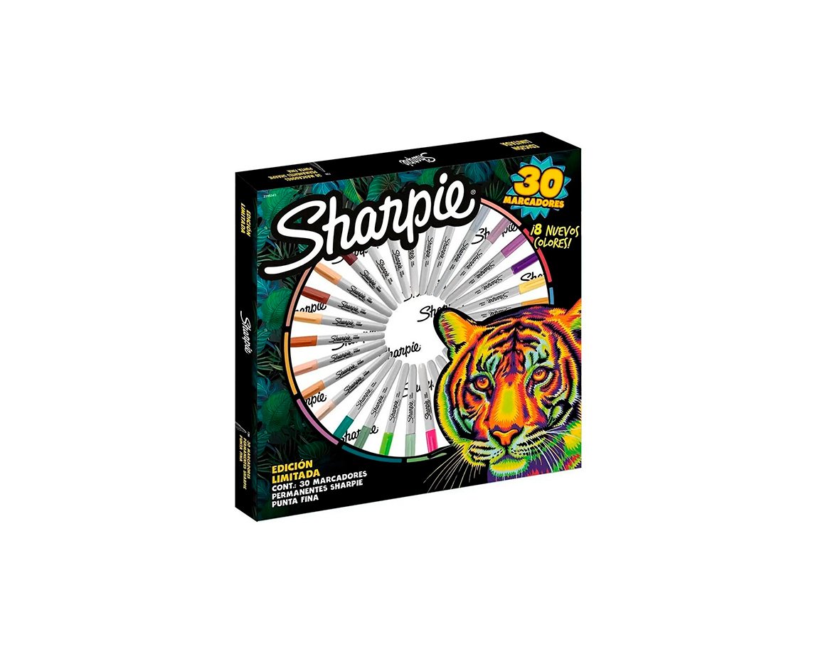 MARCADOR SHARPIE RULETA TIERRA F x 30 U. (TIGRE) 2195343