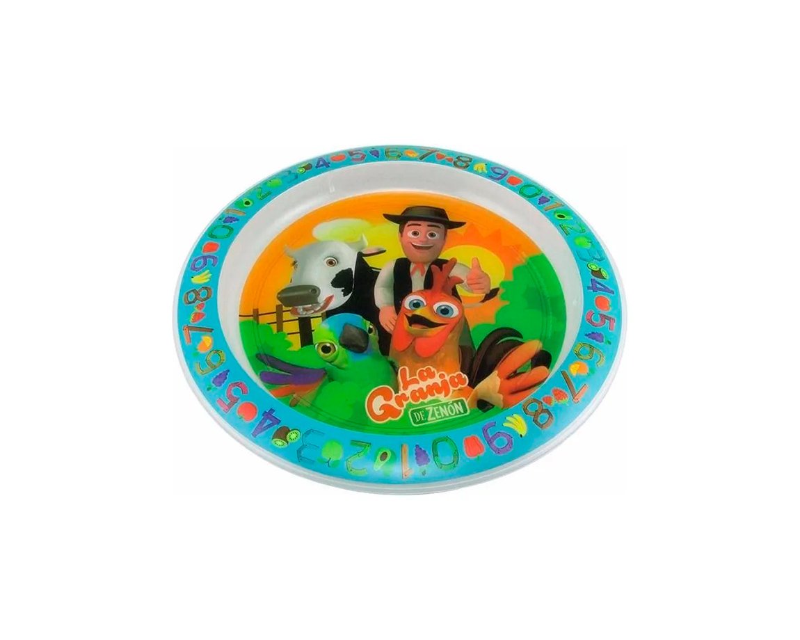 PLATO PLAYO BEL GIOCO GRANJA DE ZENON PLASTICO